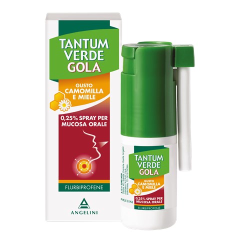ANGELINI PHARMA ITALIA SPA TANTUM VERDE GOLA*spray mucosa orale 15 ml 0,25% gusto camomilla e miele ANGELINI PHARMA ITALIA SPA