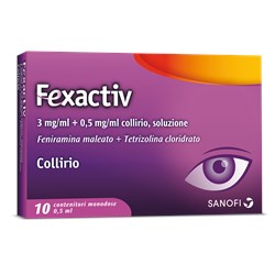 FEXACTIV*10 monod collirio 0,5 ml 3 mg/ml + 0,5 mg/ml