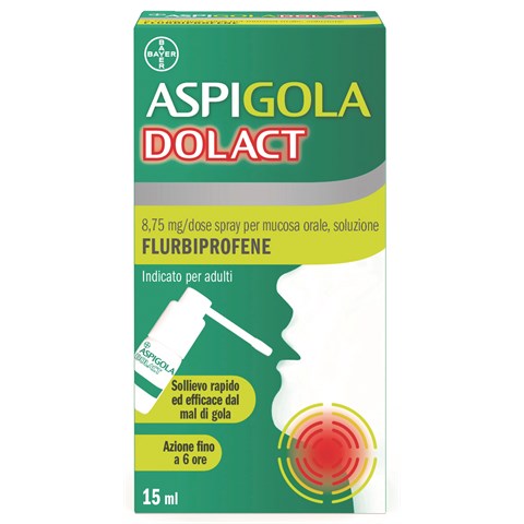 BAYER SPA ASPIGOLADOLACT*spray mucosa orale 15 ml 8,75 mg/dose BAYER SPA