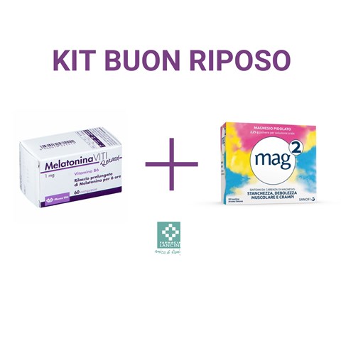  Kit Buon Riposo: Melatonina Viti retard + Mag 2 